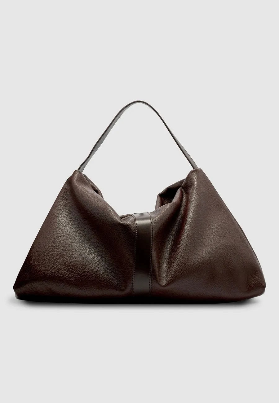 Brie Leon Harlow Slouch Tote Bag Chocolate Nappa