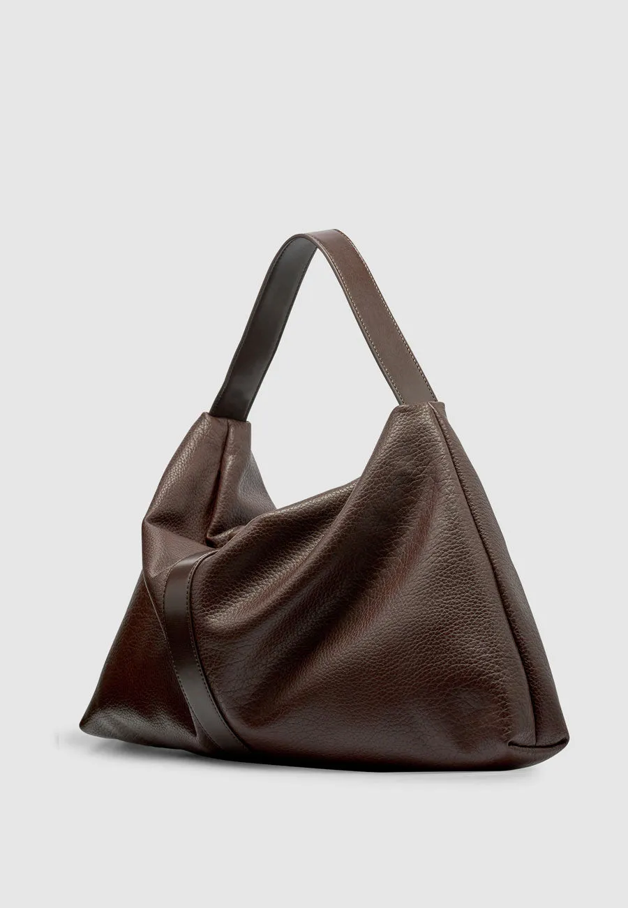 Brie Leon Harlow Slouch Tote Bag Chocolate Nappa