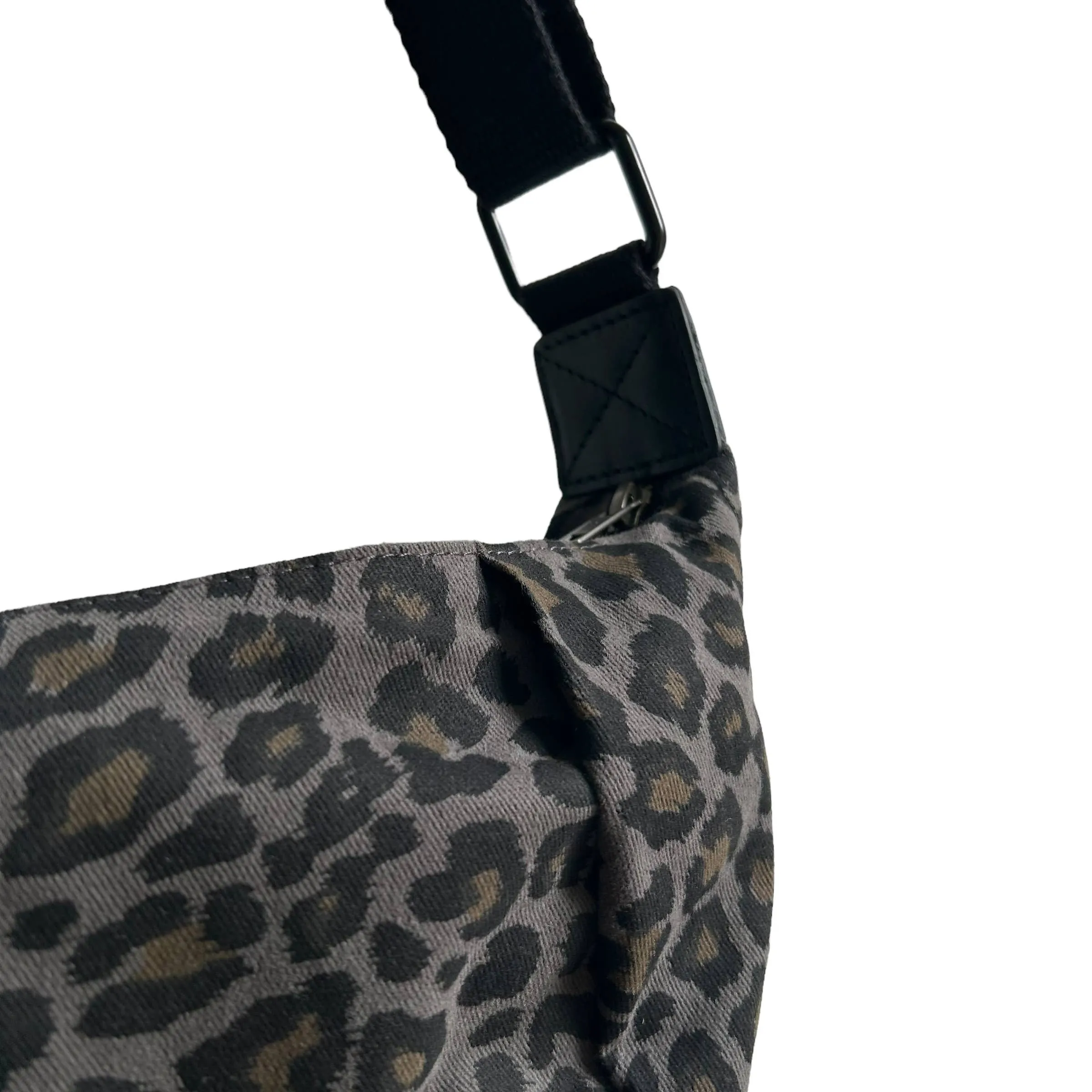 Brixton Cross Body Sling Bag - Grey Leopard Print  - Small