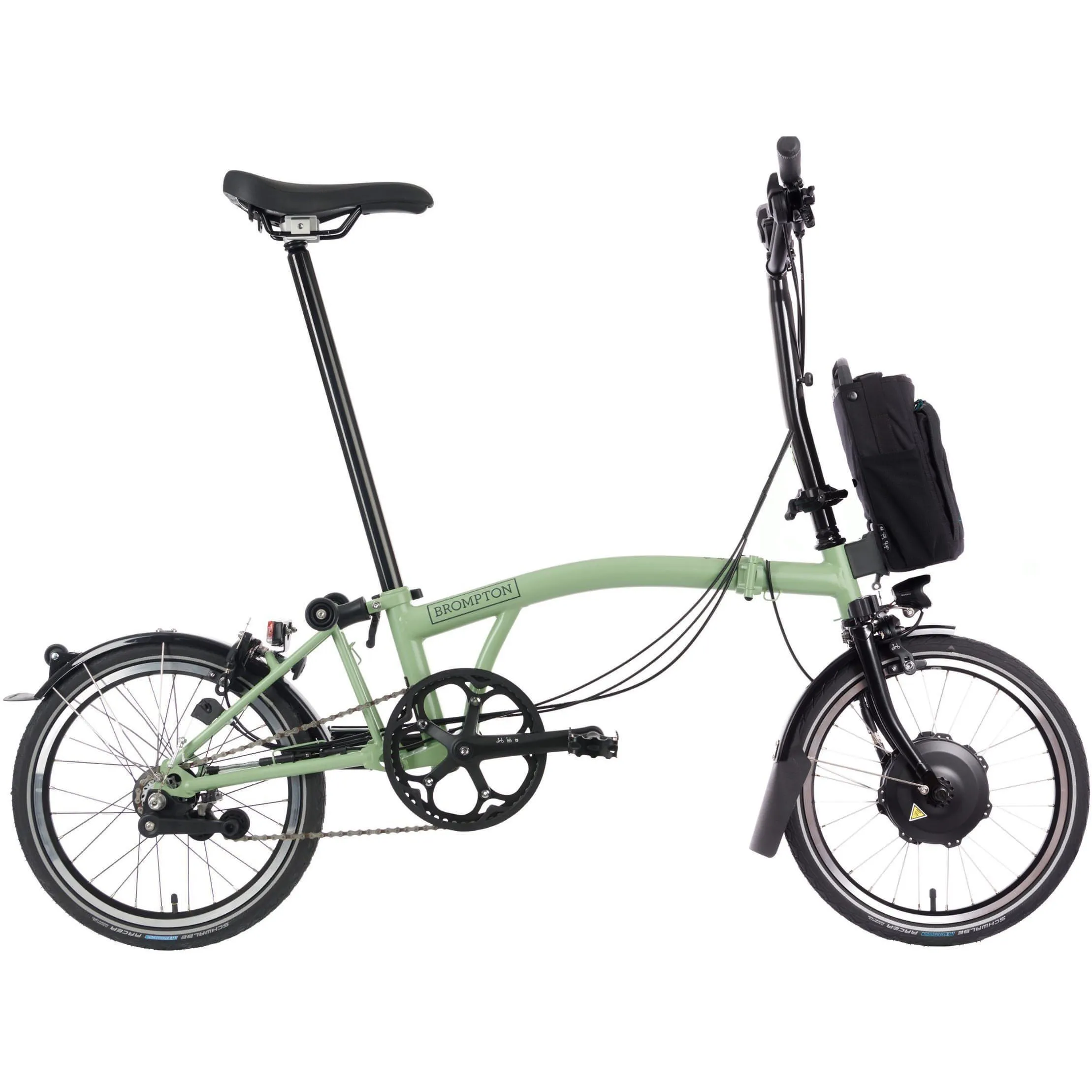 Brompton C Line H6L Electric Folding Bike - Matcha Green