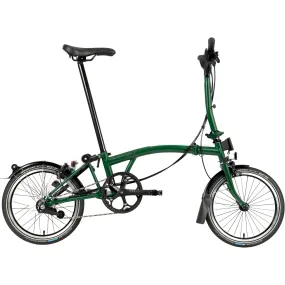 Brompton C Line S6L Black Edition Folding Bike - Racing Green