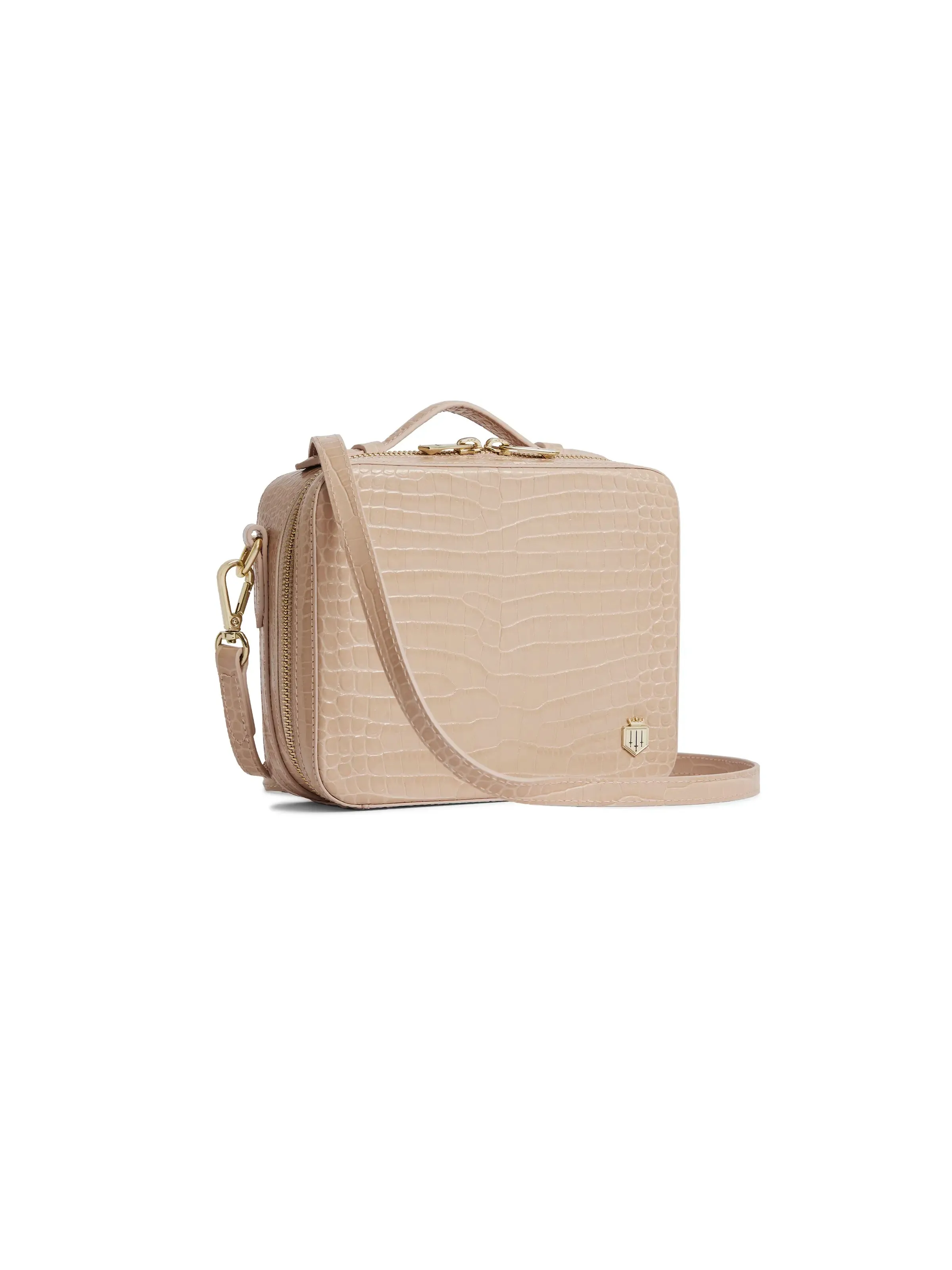 Buckingham - Blush Croc Print Leather