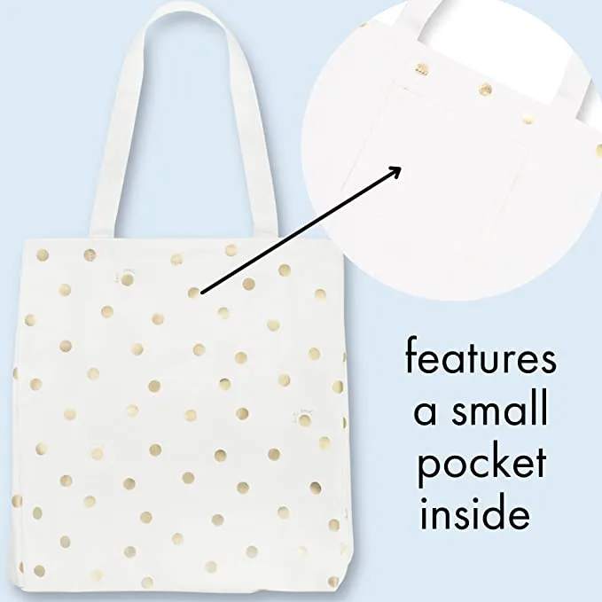 Canvas Gold Foil Dot Kate Spade Tote