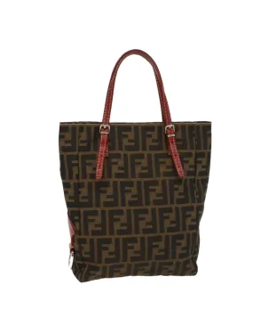 Canvas Hand Bag with Fendi Zucca Print