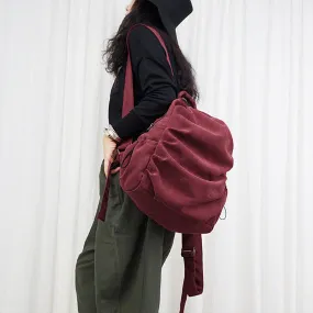 Canvas Simple Style Women Backpack Shoulder Bag