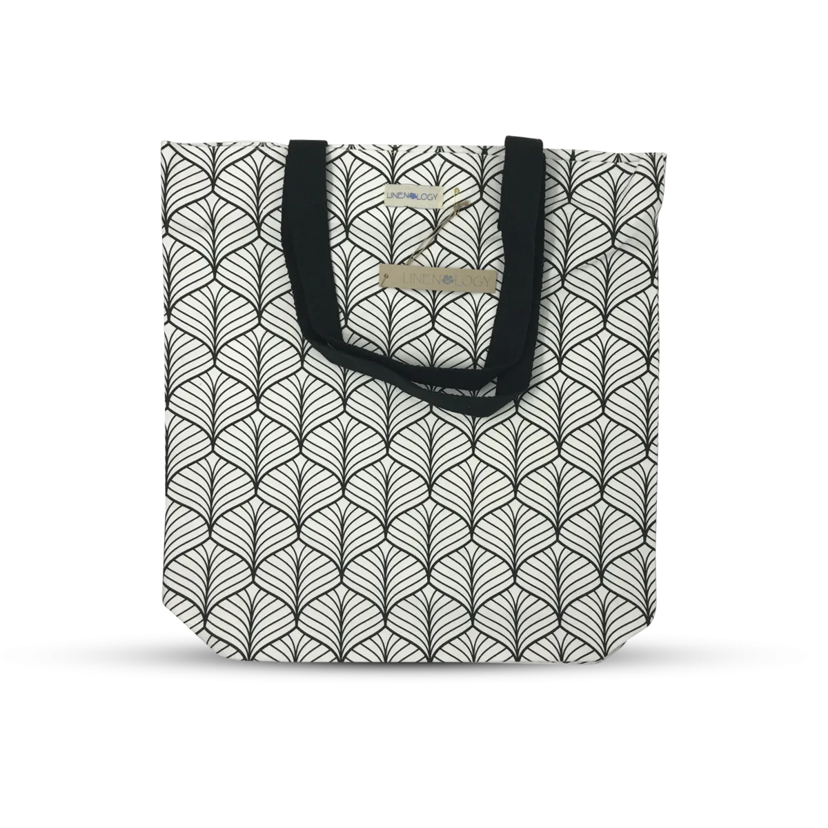 Canvas Tote - Abstract - White