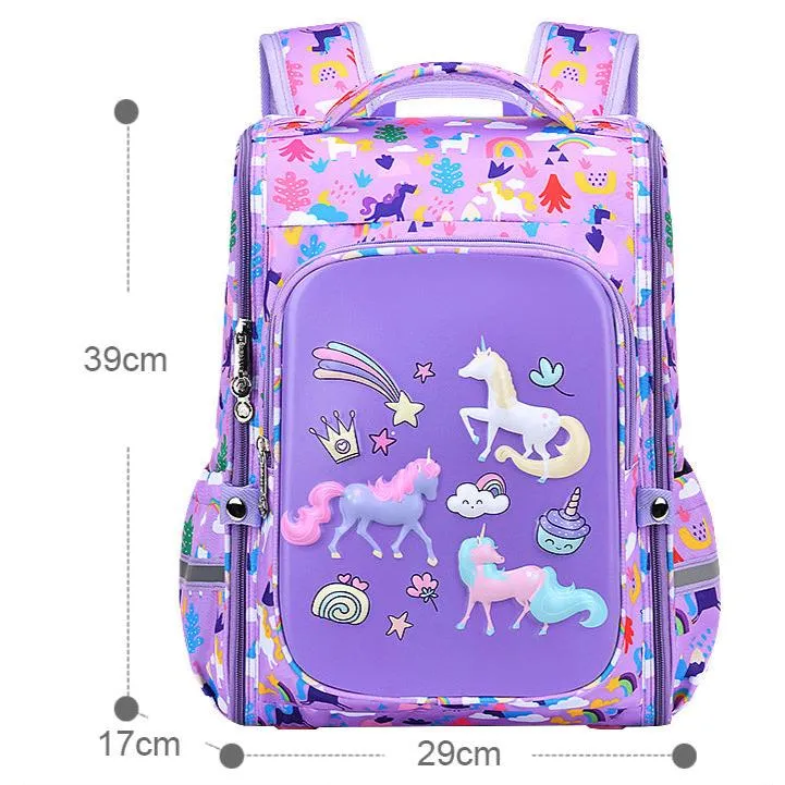 Cartoon Schoolbag for Primary School Students - All-in-One Large Capacity Backpack