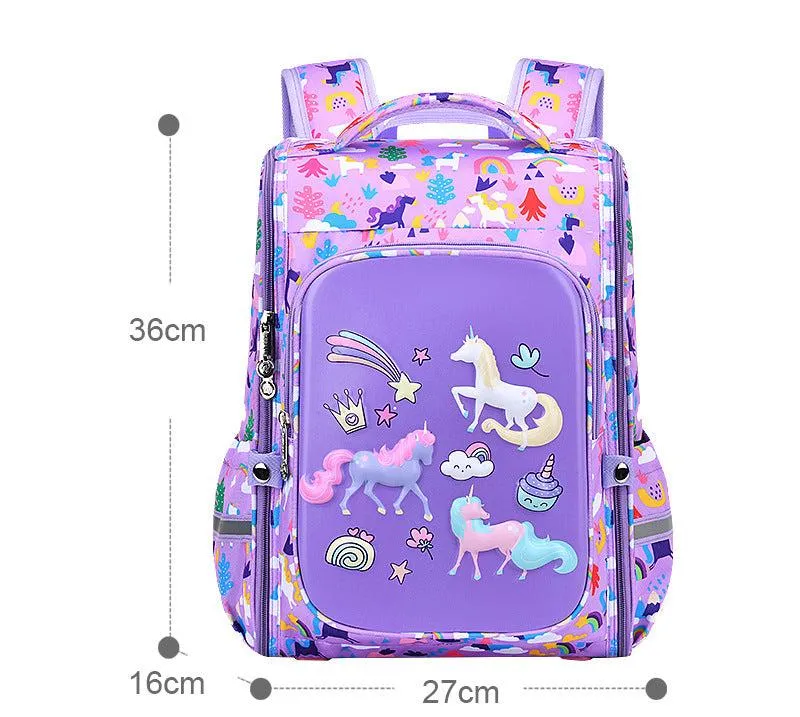 Cartoon Schoolbag for Primary School Students - All-in-One Large Capacity Backpack