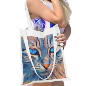 Cat Face Tote Bag Gifts For Cat Lovers Canvas Tote Bags