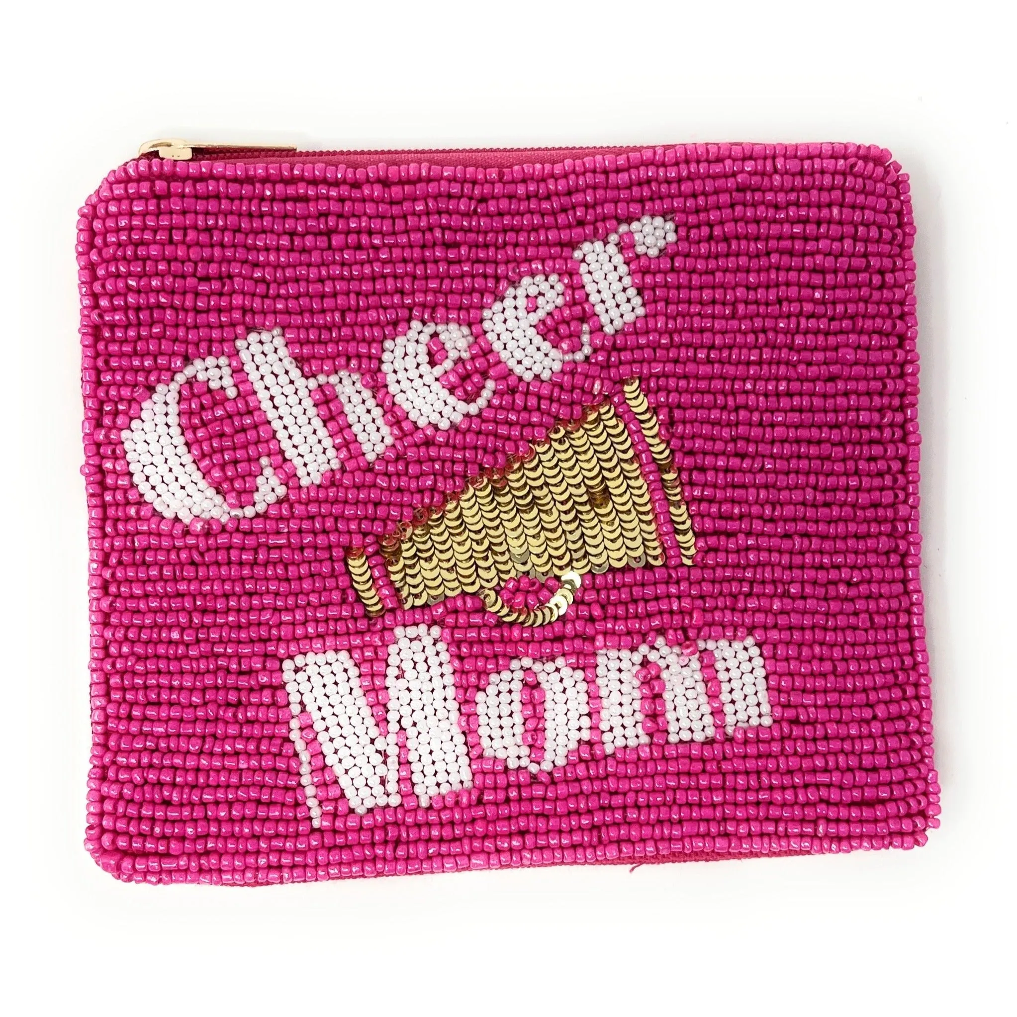 Cheer Mom Beaded Pouch