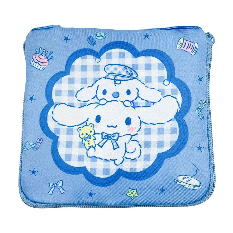 Cinnamoroll & Milk Gingham Hat Folding Eco Bag