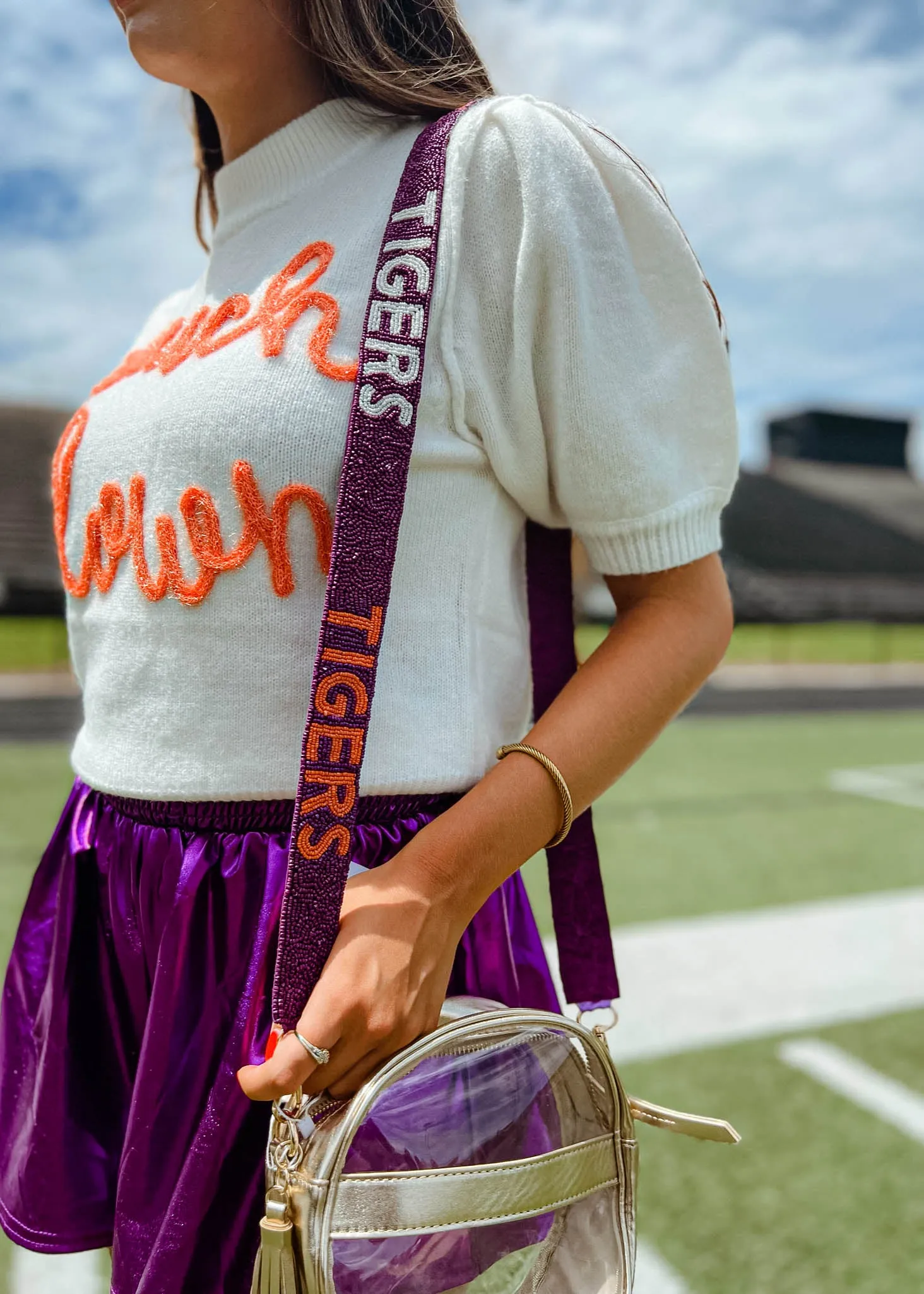 Clemson Beaded Purse Strap