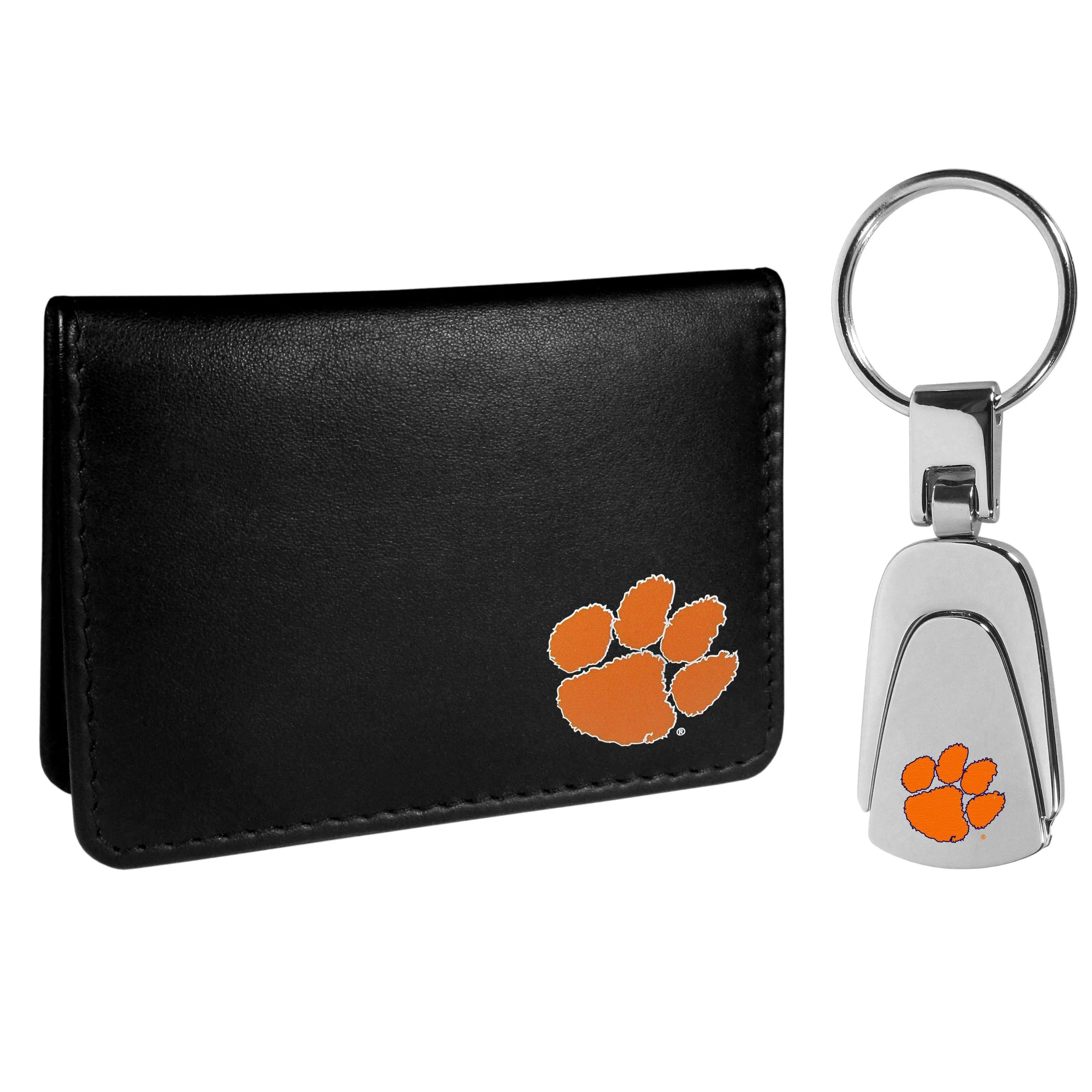 Clemson Tigers Weekend Bi-fold Wallet & Steel Key Chain