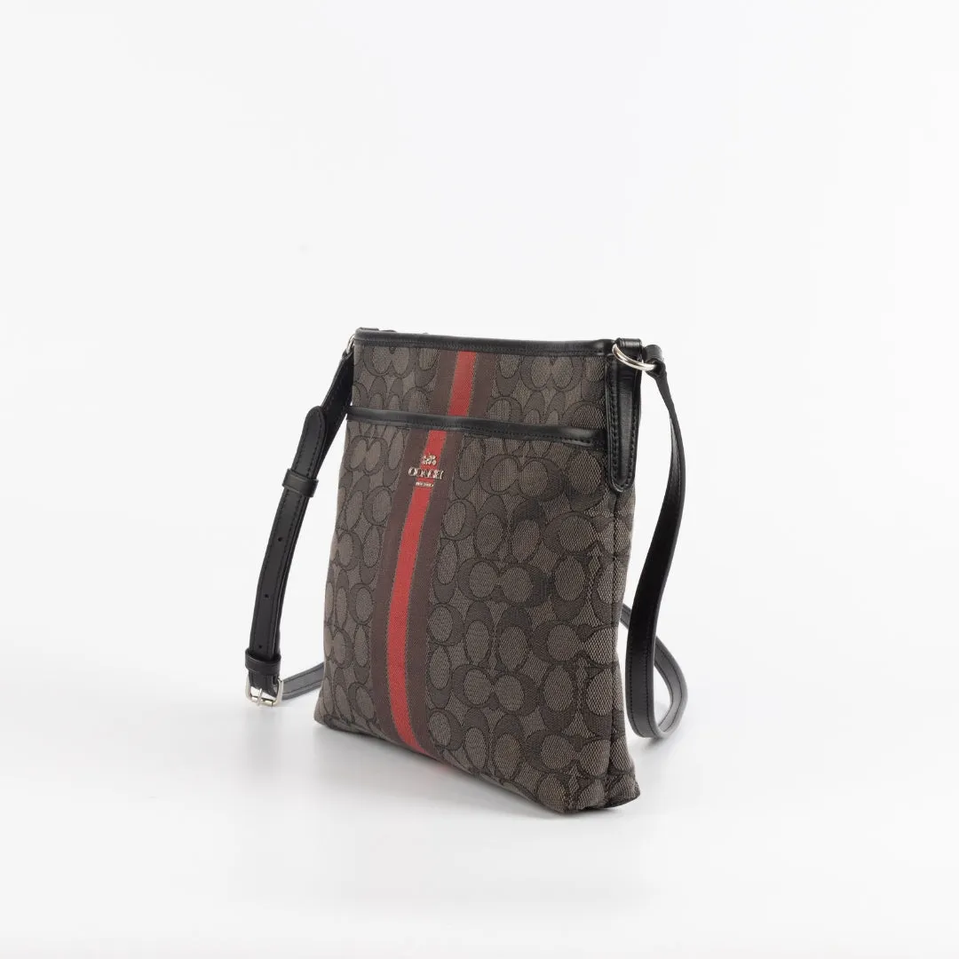 Coach Signature Jacquard Stripe Crossbody Bag