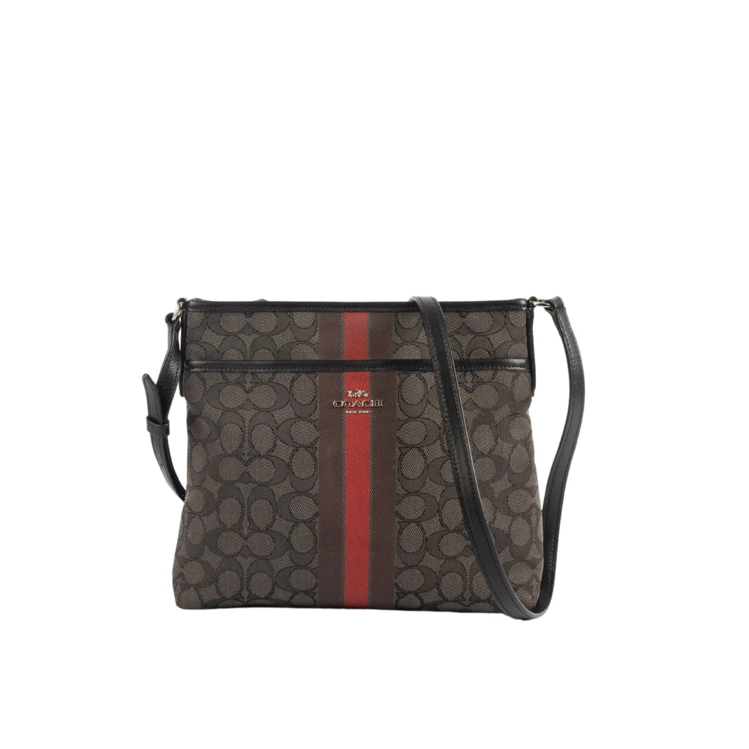 Coach Signature Jacquard Stripe Crossbody Bag