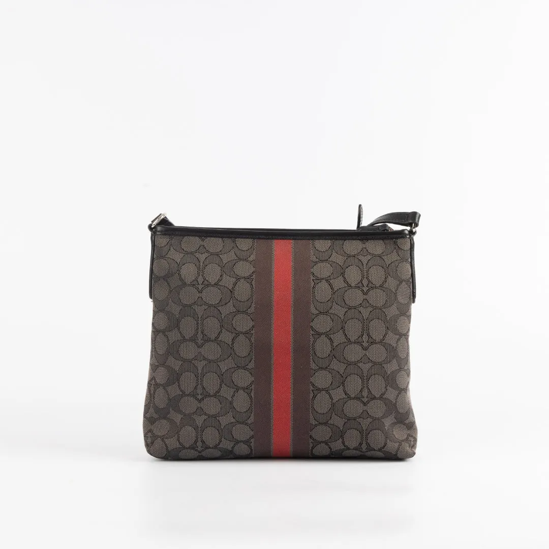 Coach Signature Jacquard Stripe Crossbody Bag