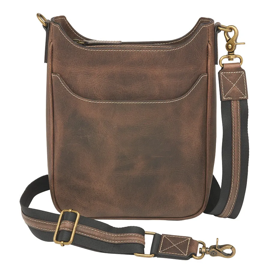 Crossbody Mail Pouch, Distressed Buffalo