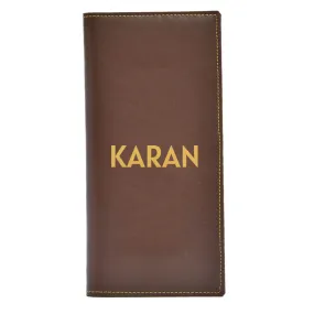 Customized Passport Case Leather Travel Organizer for Men - Add Name