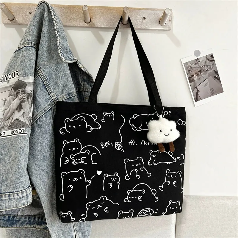 Cute Canvas Bag for College Students