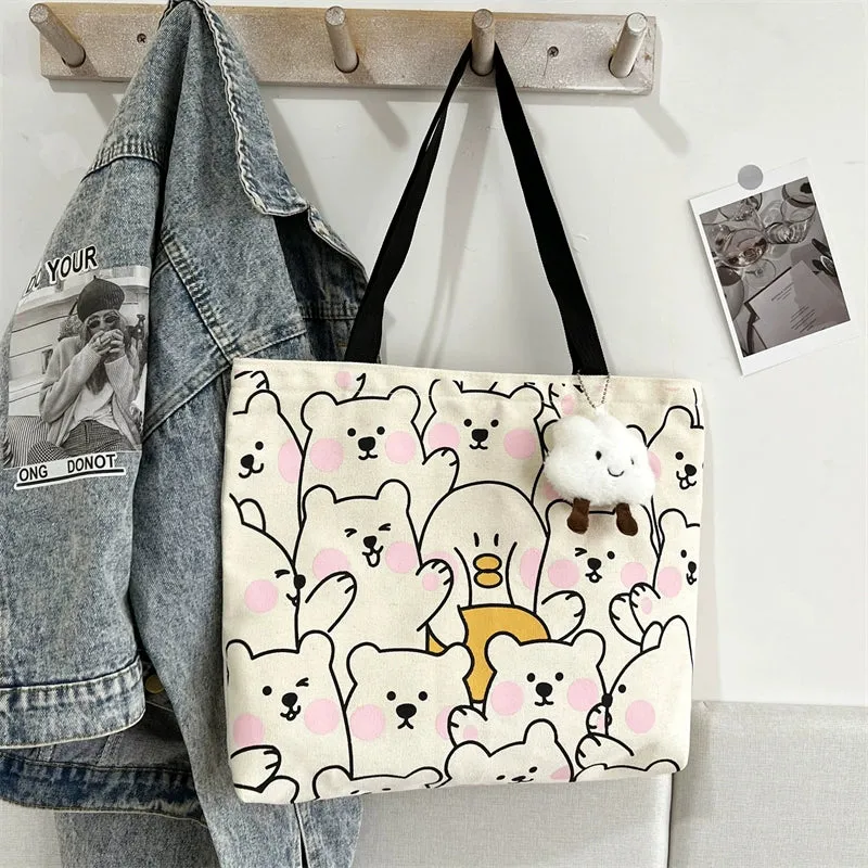 Cute Canvas Bag for College Students