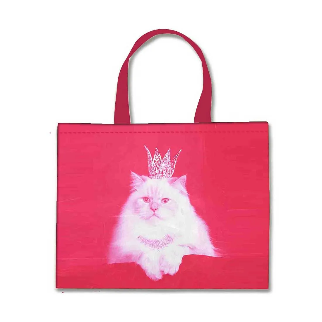 Designer Tote Bag With Zip Beach Gym Travel Bags -  Princess Cat