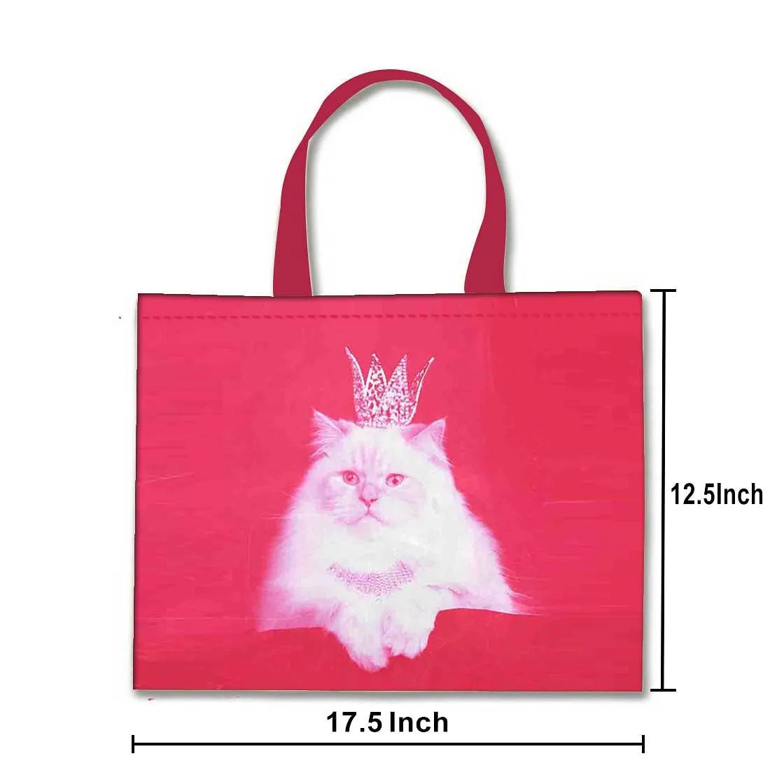 Designer Tote Bag With Zip Beach Gym Travel Bags -  Princess Cat