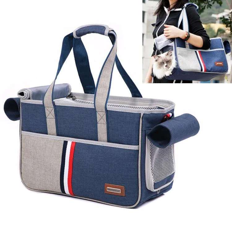 DODOPET Stylish Outdoor Pet Carrier Bag for Cats and Dogs - Lightweight Oxford Cloth Handbag with Ventilation and Storage