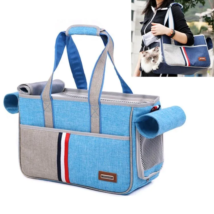 DODOPET Stylish Outdoor Pet Carrier Bag for Cats and Dogs - Lightweight Oxford Cloth Handbag with Ventilation and Storage