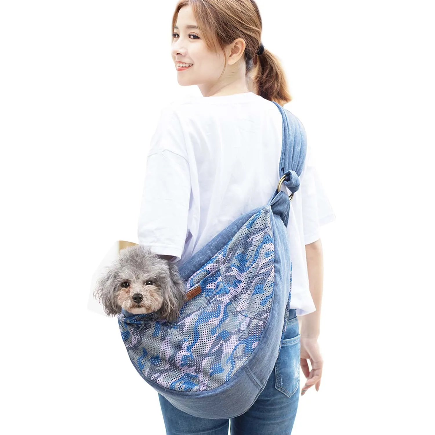 Doglemi Camouflage Pet Sling Bag (Blue)