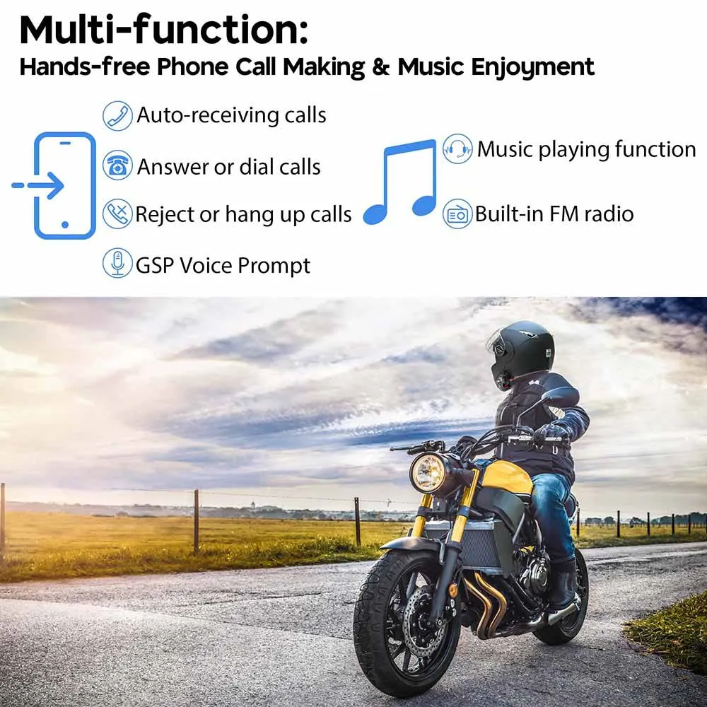 DOT Full Face Bluetooth Motorcycle Helmet Headset