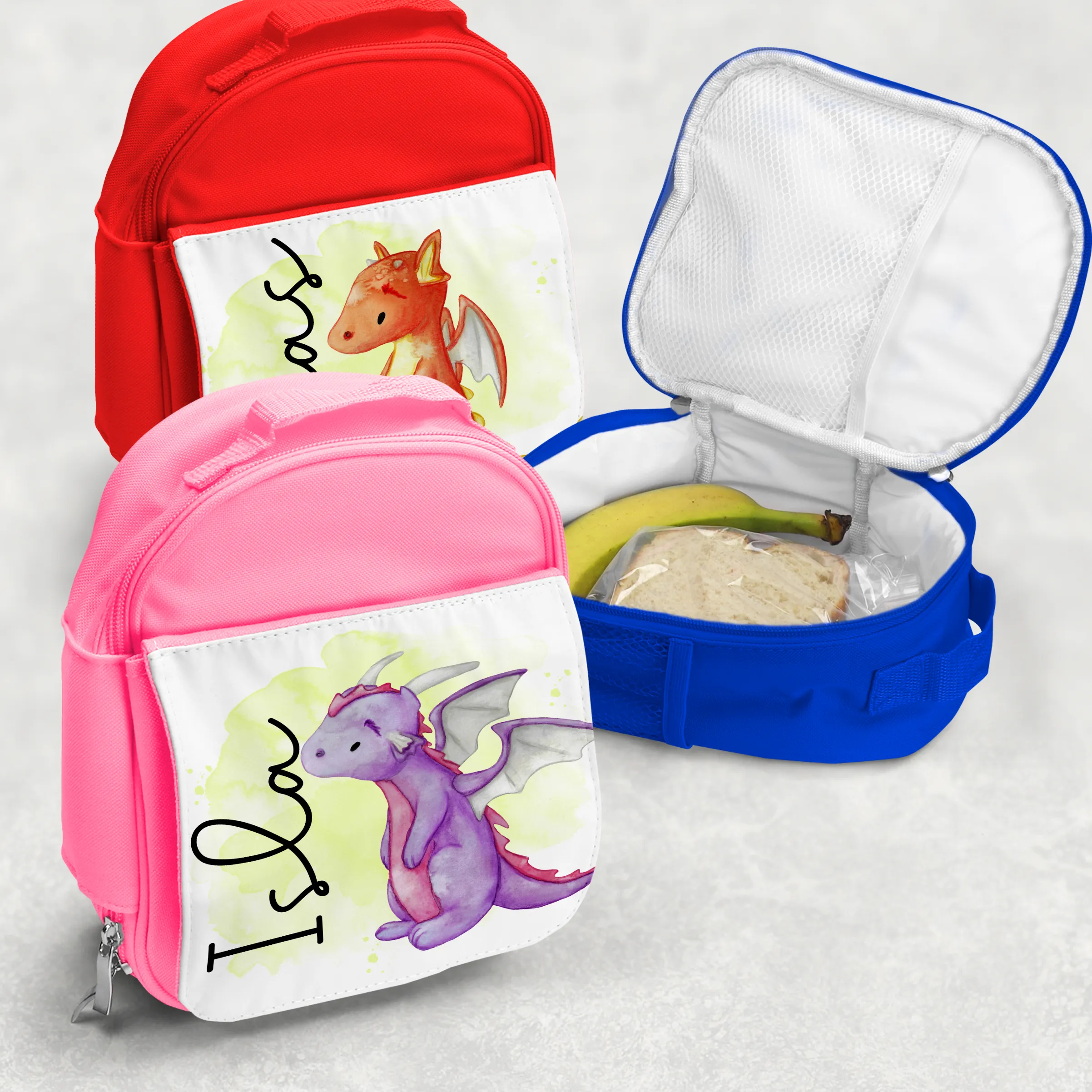 Dragon Personalised Kids Insulated Lunch Bag