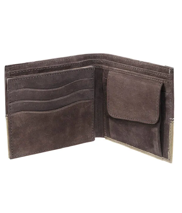 Dual Colour Nubuck Leather Mens Wallet