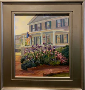 Edgartown Garden painting by Leonard Mizerek