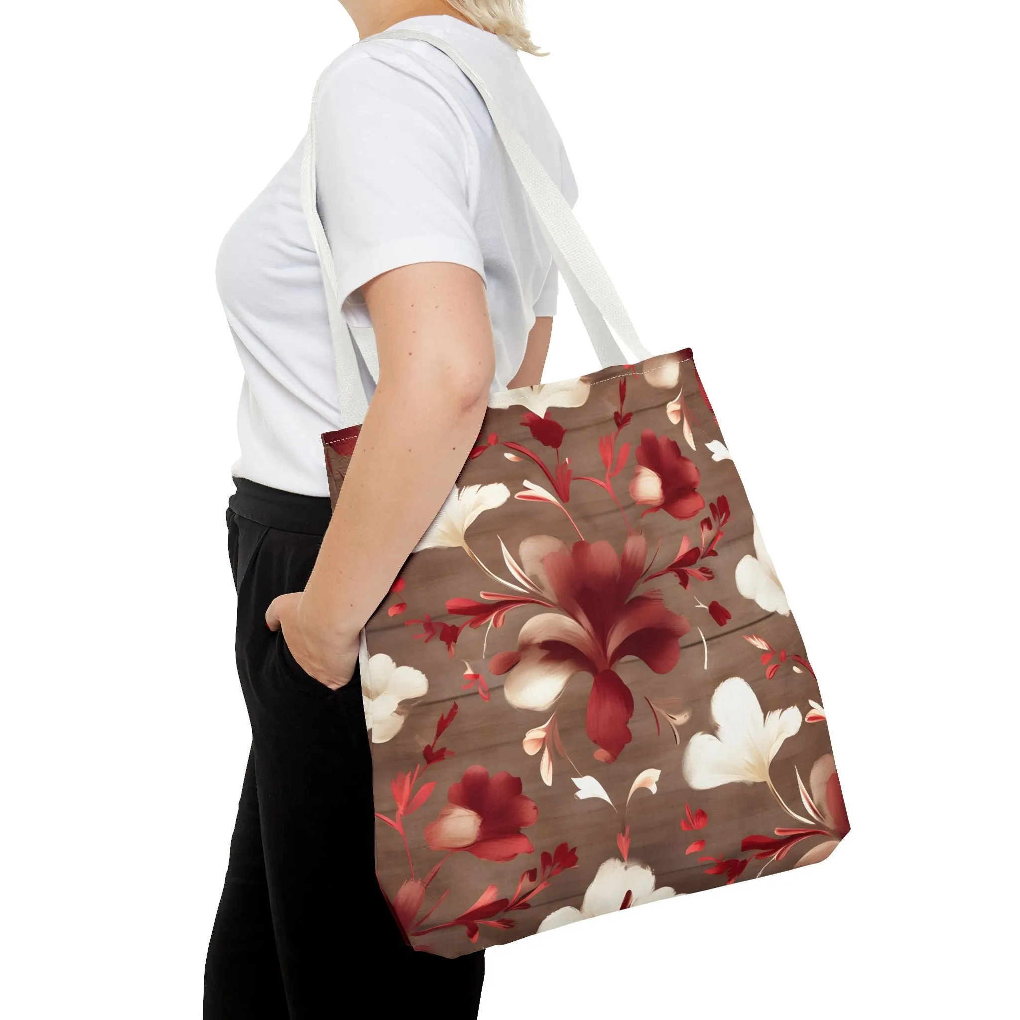 Elegant Floral Tote Bag - Stylish Carryall, Perfect for Shopping, Beach Trips, & Daily Errands - Gift for Her, Mother's Day