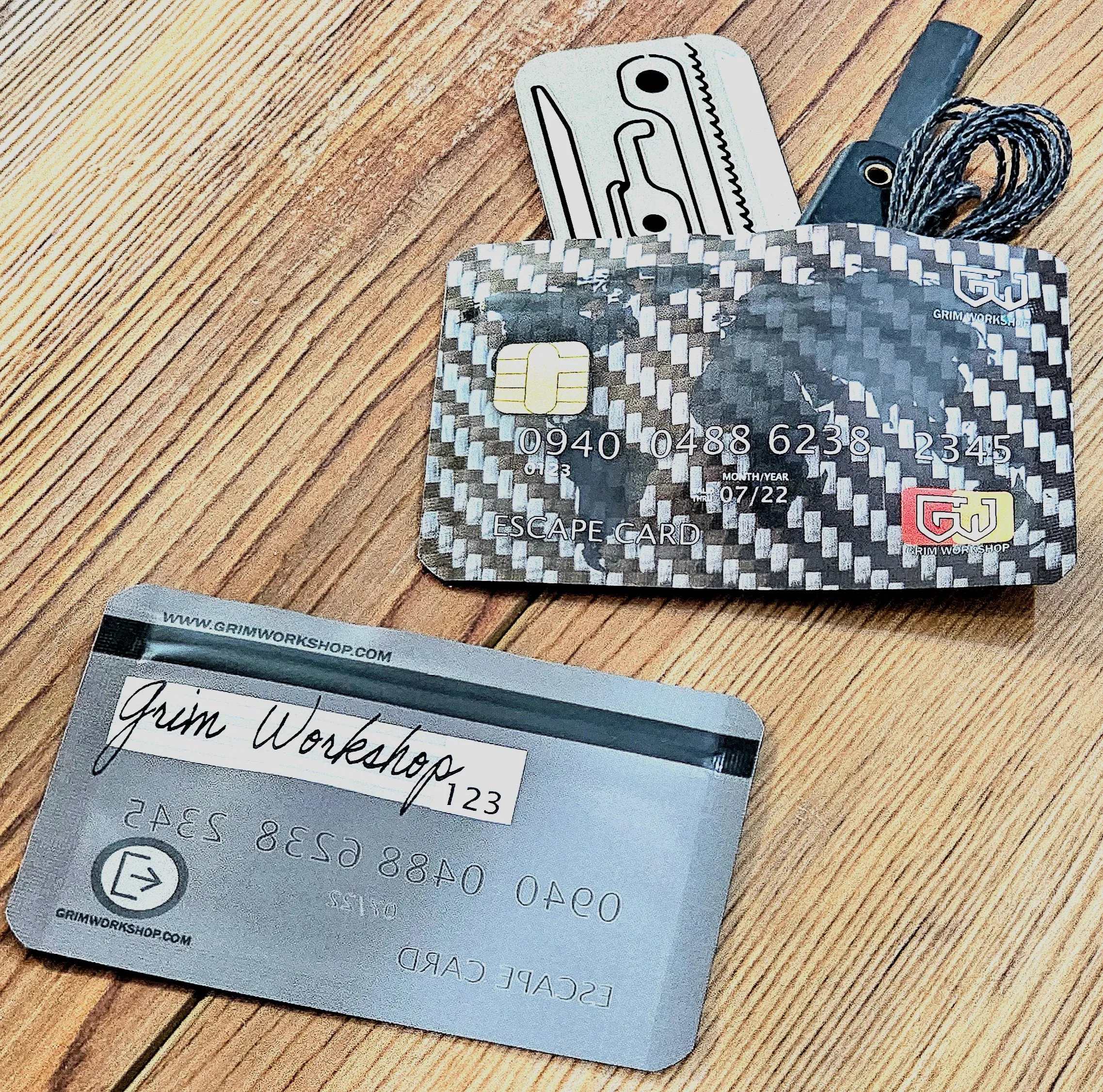 Escape and Evasion Stash Card: Credit Card Size Waterproof EDC Wallet Pouch