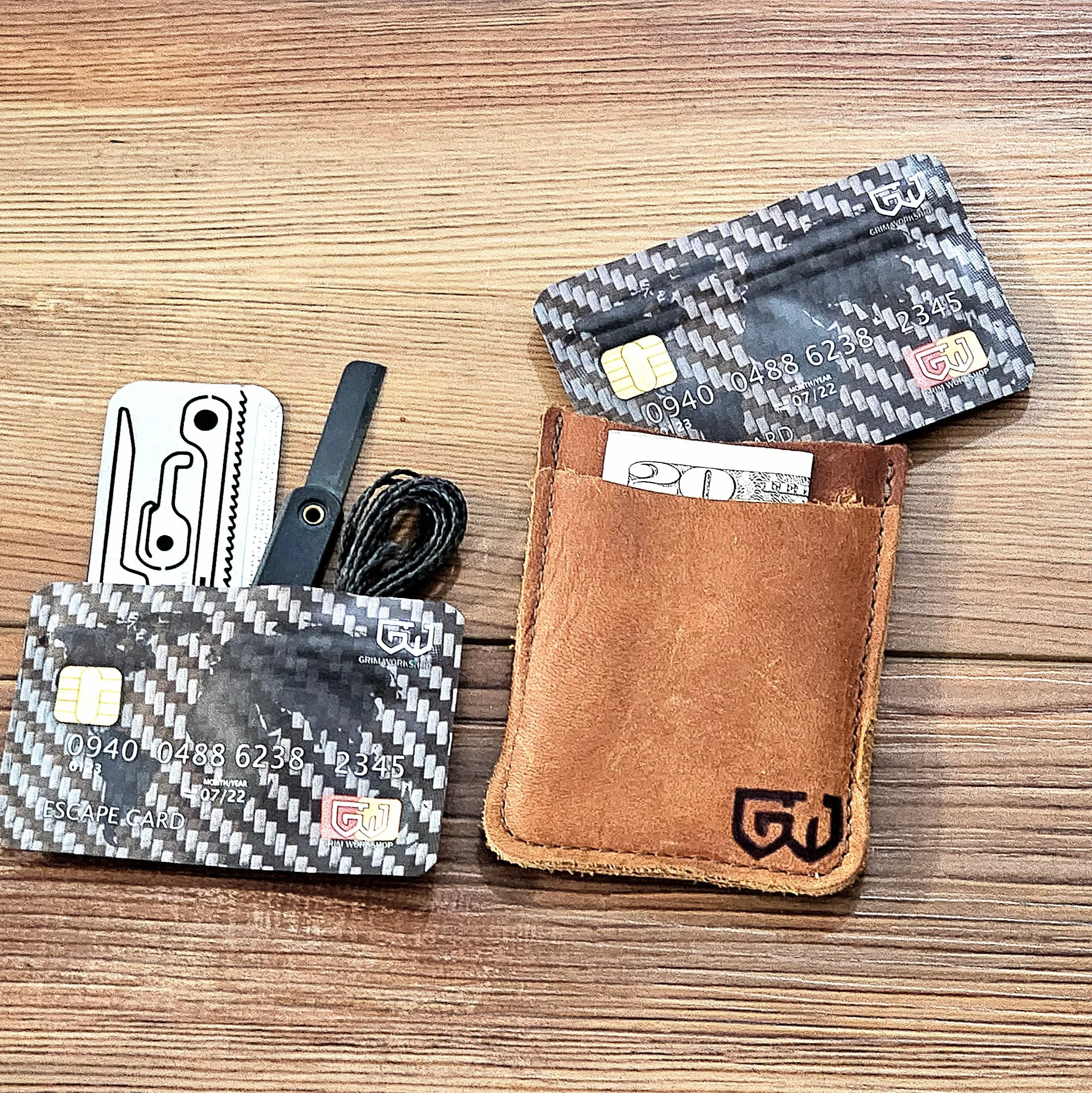 Escape and Evasion Stash Card: Credit Card Size Waterproof EDC Wallet Pouch