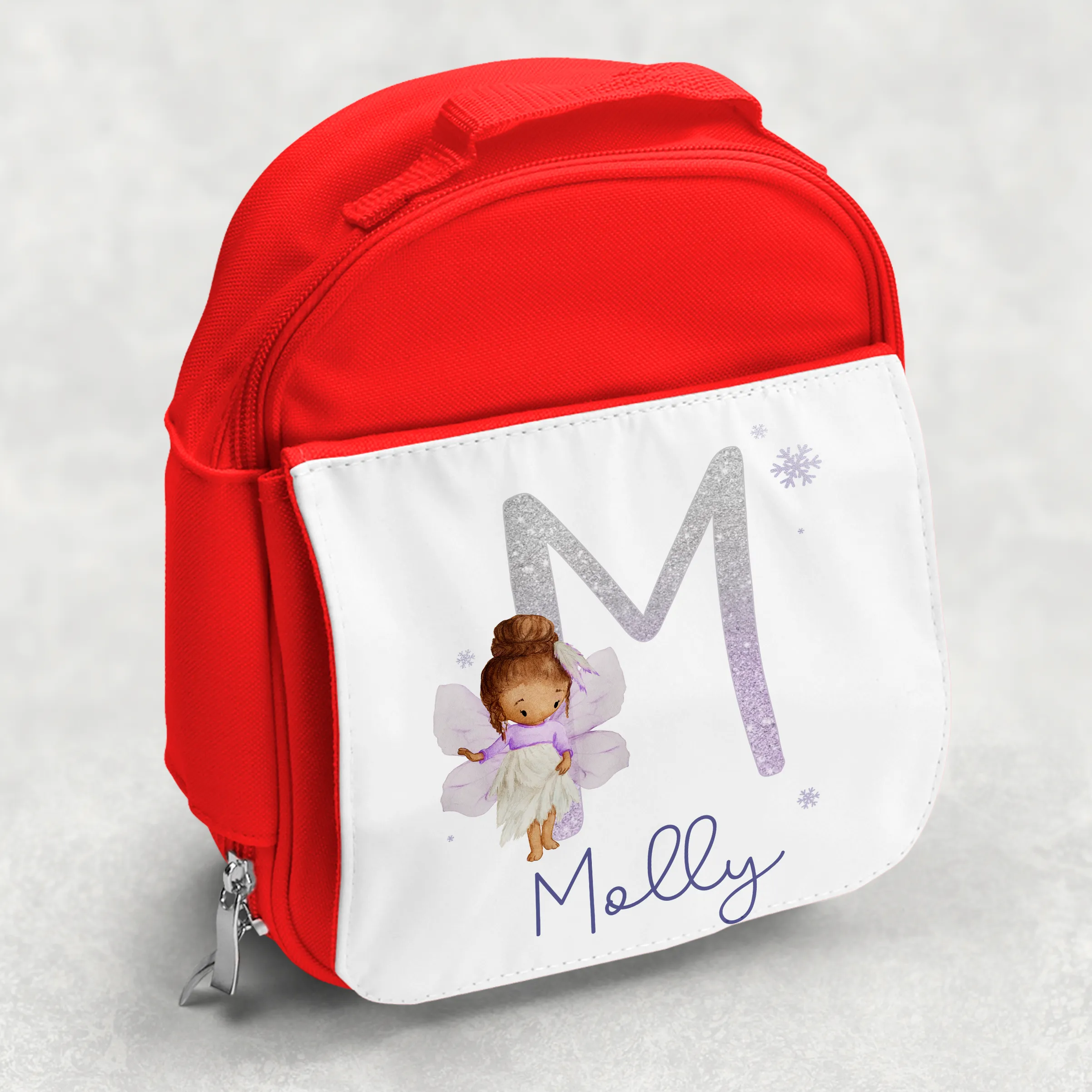 Fairy Glitter Alphabet Personalised Kids Insulated Lunch Bag