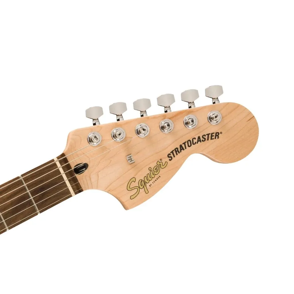 Fender Squier Affinity Series Stratocaster Mustang Micro Pack, Laurel Fingerboard, Black, Gig Bag