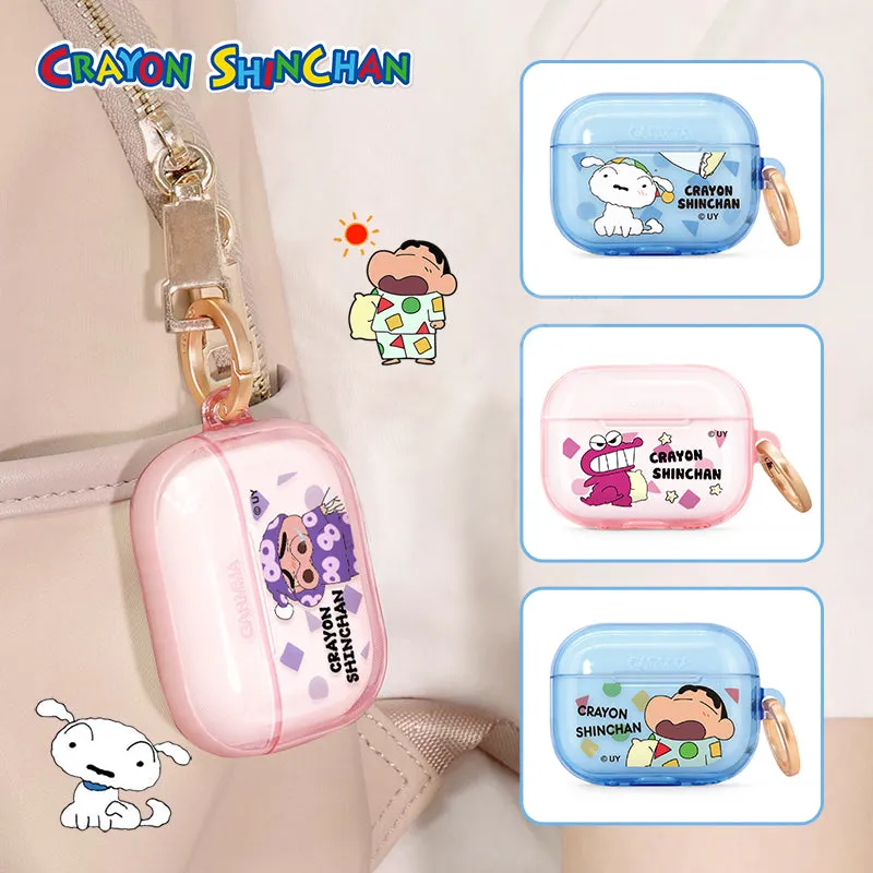 GARMMA Crayon Shin-chan Apple AirPods Pro 2/1 Charging Case Cover with Metal Hook