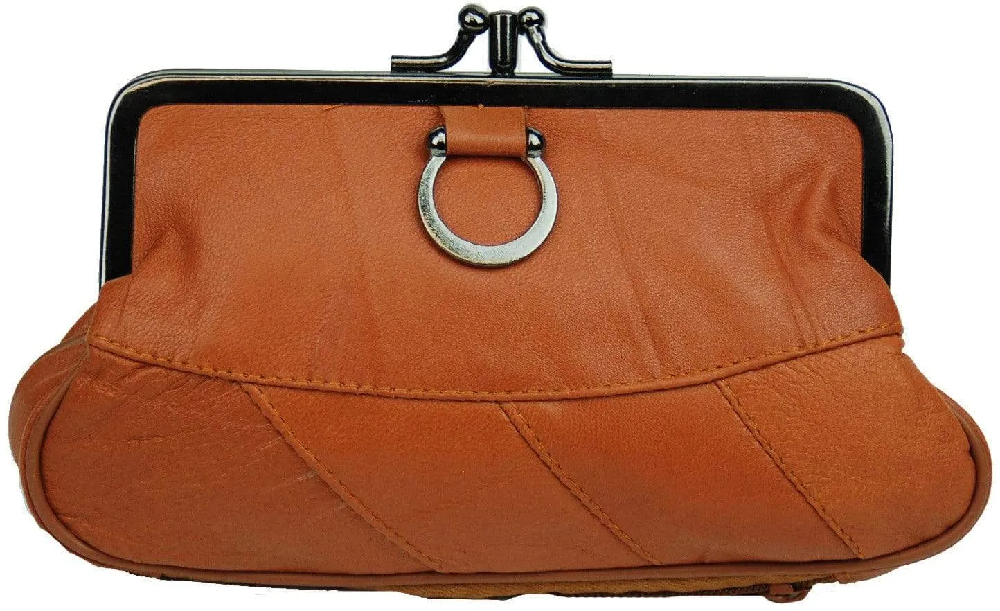 Genuine Leather Change Purse with Clasp Closure 11-3016 (C)