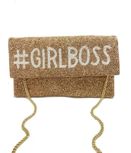 #girlboss Beaded Clutch