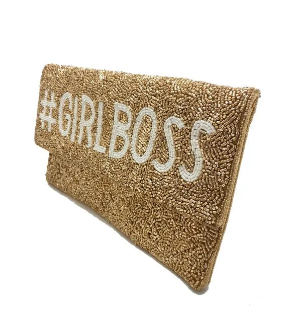 #girlboss Beaded Clutch