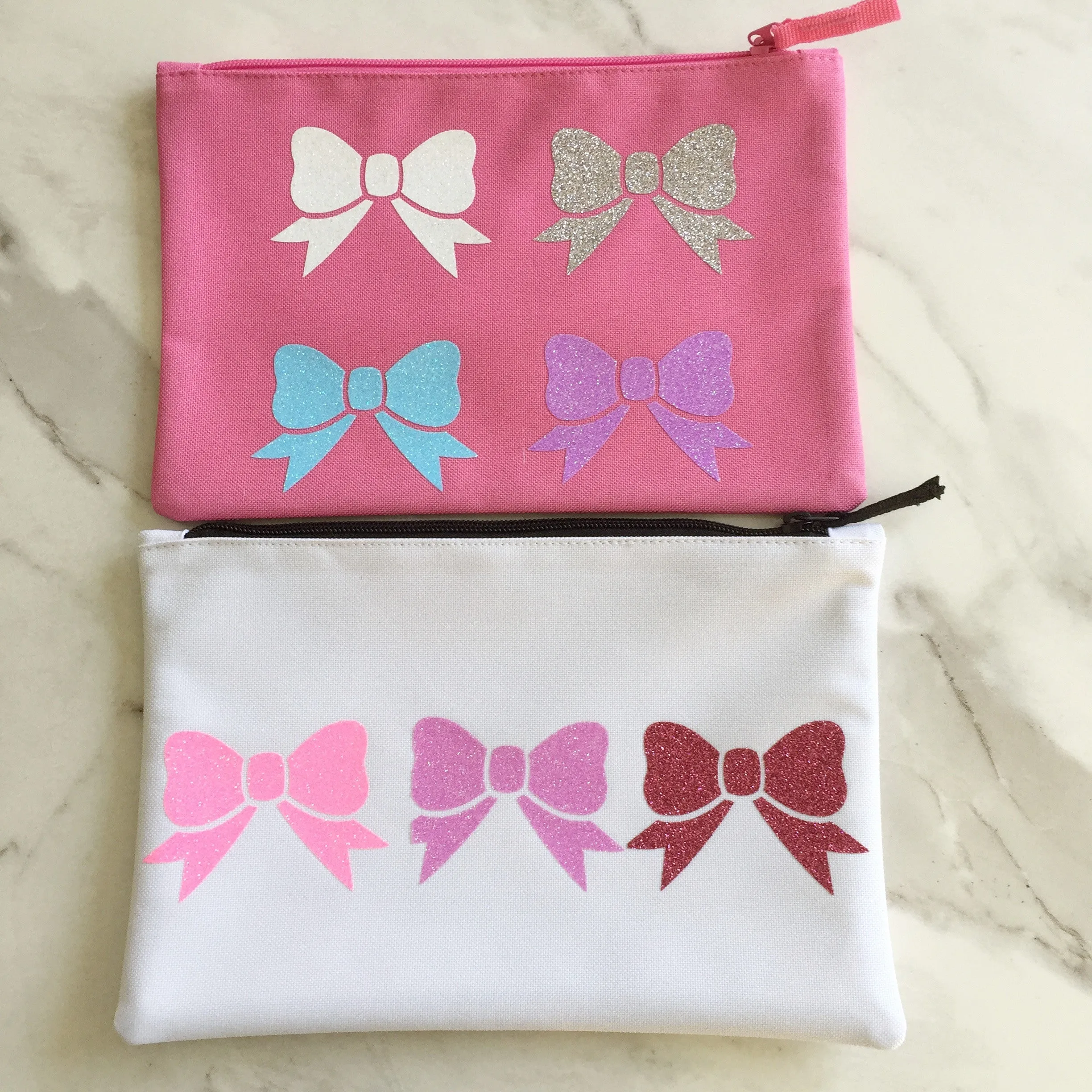 Girls Personalised Beauty Bag & Hair Bow Gift Set