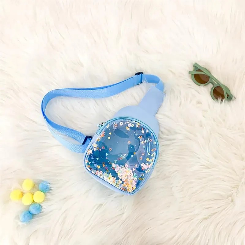 Glitter Design Mini Transparent Crossbody Bag for Kids