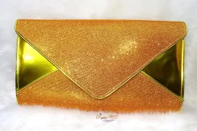 Gold/Yellow Glitter Clutch Evening Bags for Women Formal Bridal Wedding Clutches Purse Prom Cocktail Party Handbags