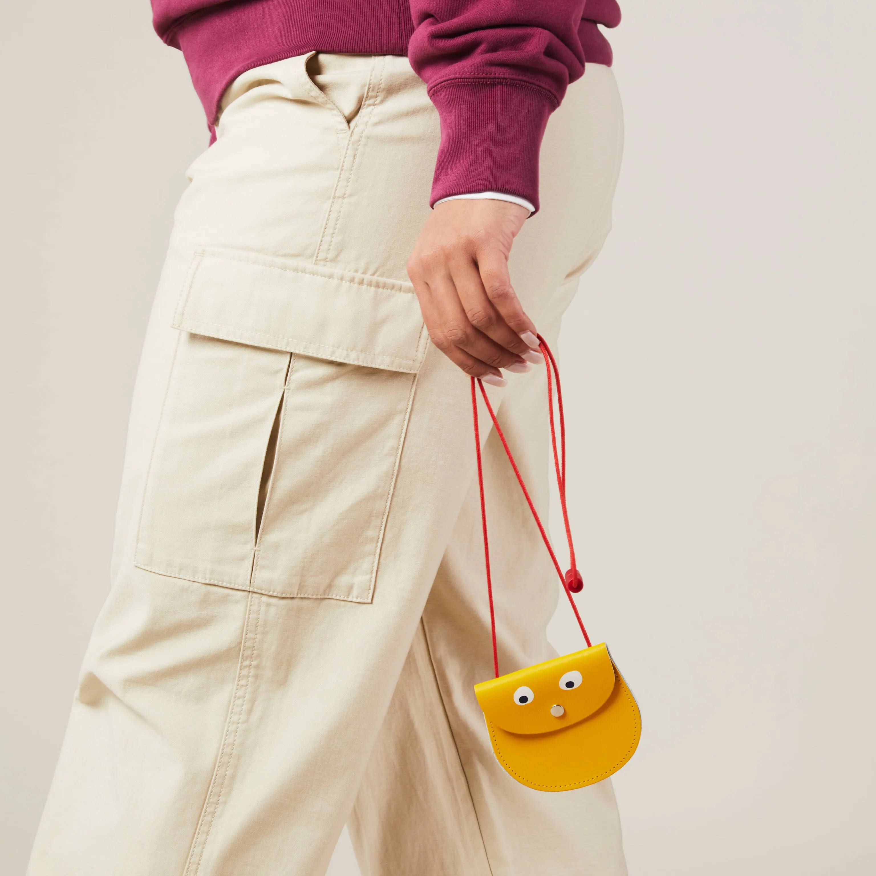 Googly Eye Money Purse - Yellow