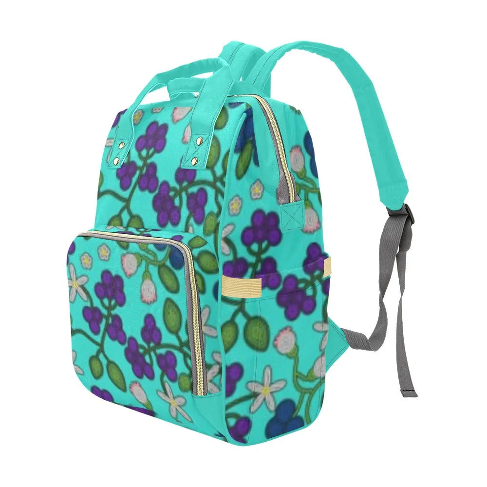 Grandmothers Stories Turquoise Multi-Function Diaper Backpack/Diaper Bag