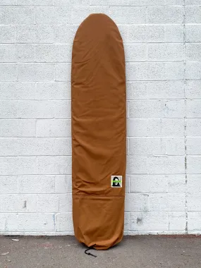 Green Fuz | Brown Bag - Mid/Round Canvas Board Bag | 8'0