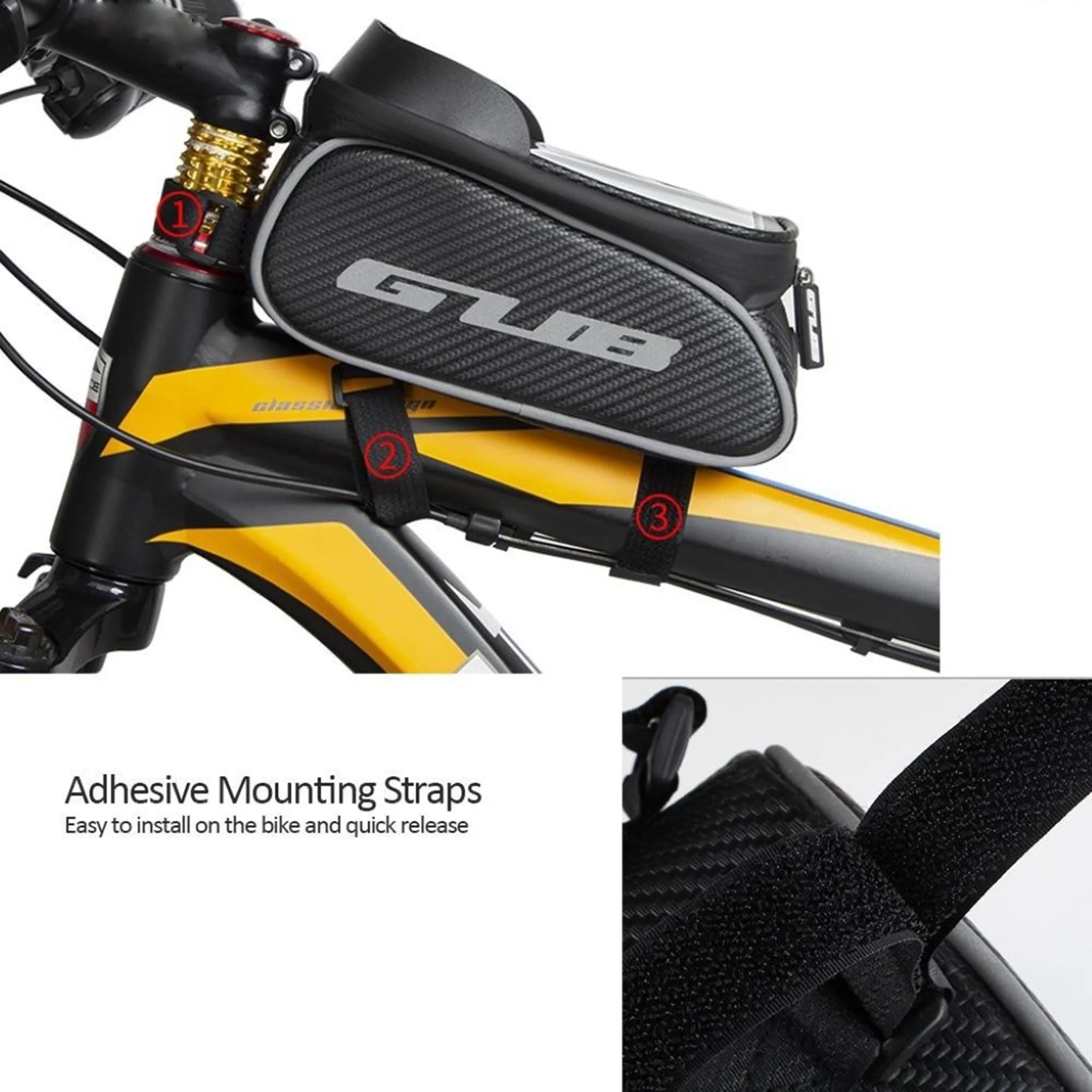 GUB 923 waterproof bicycle bike tube bag for 6.6-inch Smartphone