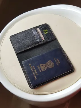 Handmade leather passport holder wallet